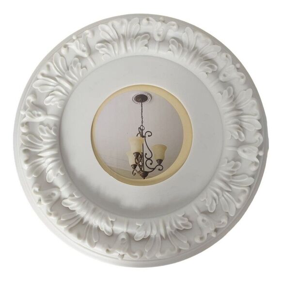 Portfolio Lilika Ceiling Medallion 10 Inch White Finish NEW - Picture 2 of 5